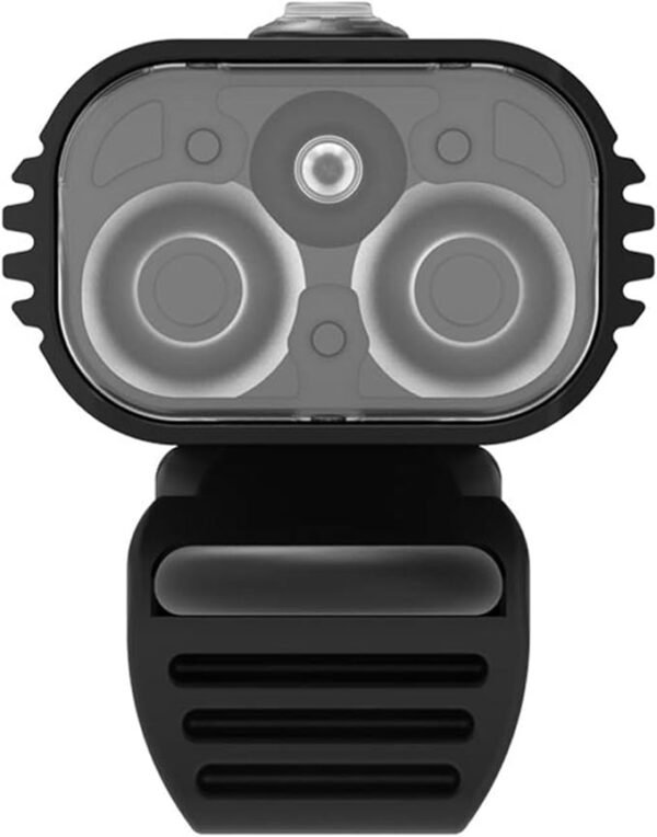 LEZYNE Macro Drive Bicycle USB Rechargeable IPX7 Waterproof 3 White LED Tri-Focus Optics Front Light w/ 4 Solid & 3 Flash Modes | Silicone Rubber Mounting Strap - 1400/1300 Lumens Options - Image 2